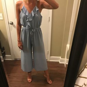 Adorable light blue romper NWT